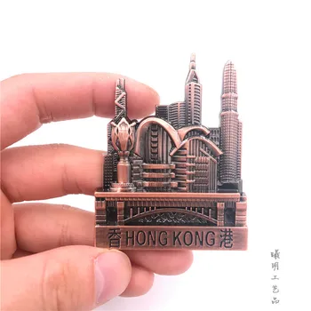 Metalo šaldytuvas magnetas butelio atidarytuvas Kinų drakonas Honkongo specialiojo turistų suvenyrų Baro reikmenys magnetinis lipdukas namų dekoro