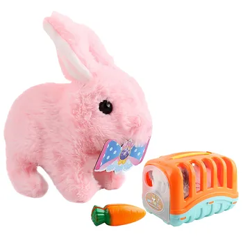 Elektroninių Pet Elektros Modeliavimas Vaikų Žaislas Bus Žievės Ir Vaikščioti Rabbite Vaikų Elektros Pliušiniai Žaislai Lėlės Vaikas Dovanų#4