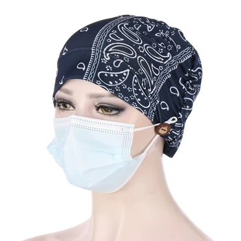NAUJAS 2021 Ponios Vėžio Skrybėlę Chemo Bžūp Musulmonų Moterų Plaukų Slinkimas, Galvos Turbaną Wrap Padengti Skrybėlės