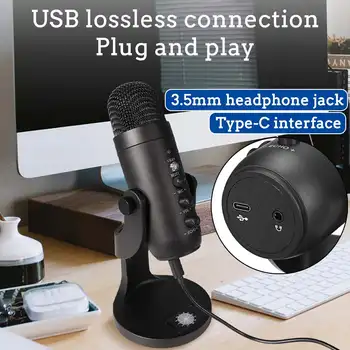 USB Kabelis, Mikrofonas, Mic Stand Filtras Žaidimų Srautinių Transliacijų Įrašymas Ausinių, USB Kondensatoriaus Mikrofonas Kompiuteris