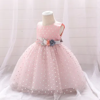 2021 Naujagimiui Suknelė Mergaitėms Vestuvių Tiulio Nėrinių Mergina Suknelė Elegantiškas Princesė Inscenizacija Oficialų Suknelė Kūdikio Gimtadienio Suknelė