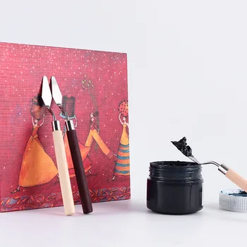 Meno Grandiklis Paletė aliejaus tapybai mišinys dažų tekstūra meno mentele akvarelė 