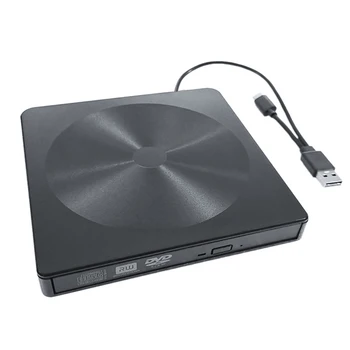 DVD ROM Portatil Lector DVD Externo Išorės CD Diskas Ultra Slim USB 3.0 Optinių Diskų, USB C Tipo CD, DVD DISKŲ įrašymo įrenginį
