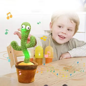 Šokių Kaktusas Pliušinis Žaislas Elektros Dainavimas, Šokiai Įdomus Šviesos Įrašymo Mokymosi Kalbėti Wag Švietimo Vaikų Žaislas