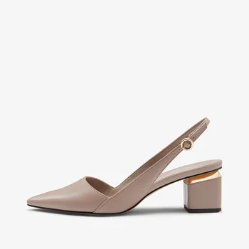 Moterų batai 2020 m. pavasarį, naujų produktų metalo dekoratyvinis nurodė aukšti kulniukai vieną batai moterų storais kulnais
