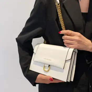 Prabangos prekės Aikštėje Crossbody maišelį 2021 Mados Naujų Aukštos kokybės PU Oda Moterų Dizaineris Rankinės Grandinės Petį Krepšys