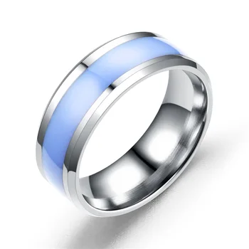 Vestuvių Žiedas Epoksidinės Plieno Žiedas Vestuvinis Žiedas Mėlyna Rožinė Žalia Violetinė Žiedas Iš Titano Plieno Žiedas Pavadintas Vestuvinis Žiedas