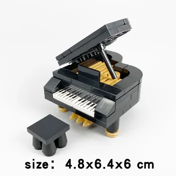 Fiksavimo City Serijos Muzikos Instrumentas Fortepijonas Augalų Blokai Švietimo Žaislai, Plastiko Surinkimas Sujungimas Miestų Modelis Žaislas