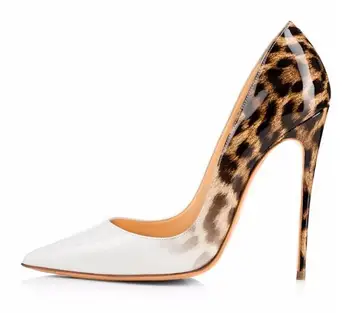 Moraima Snc Moterų Mados PU Oda Siurbliai Super Aukšti Kulniukai Leopard Seksualus Vestuves Batai Zapatos De Mujer 