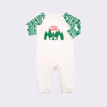 Linksmų Kalėdų 2021 Šeimos Atitikimo Pižama Nustatyti, Žalia Spausdinti Long Sleeve T-Shirt+Ilgas Kelnes Minkštas Atsitiktinis Mamytė ir Man Drabužius