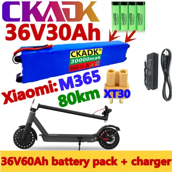 36V 30Ah Motoroleris Baterija forXiaomi Mijia M365 36V 30000mAh Baterijos, Elektrinis Motoroleris, BMS Valdybos forXiaomi M365+kroviklis