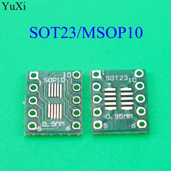 YuXi SOT23 MSOP10 PANIRTI Perdavimo Valdybos CINKAVIMAS Pin Valdybos Pikis Adapteris 0,5 mm/0.95 2.54 mm mm PCB