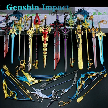 35 Stilių Genshin Poveikio Kardas Žaidimo Veikėjas Ginklas Lydinio Modelis Žaislai 