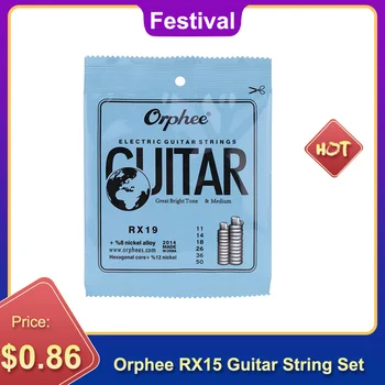 Orphee RX15 6pcs Elektrinės Gitaros Stygų Rinkinys (.009-.042) Nikelio Lydinys, Super Šviesos Įtampa gitaros stygų gitara priedai
