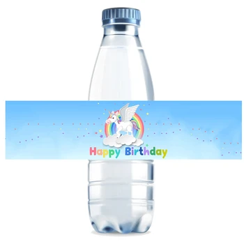 10vnt Vienaragis Vandens Butelio Etiketės Gimtadienio Apdailos Vaikai Vienaragis Animacinių filmų Butelio Etiketės, Baby Shower Partija Pasisako