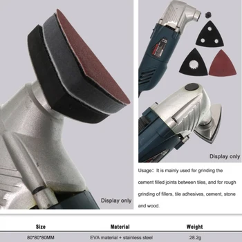 1PC 80mm Nerūdijančio Plieno Trikampis yra Smėlio Lovelio Formos Greito Atleidimo Poliravimo Šlifavimo Padas Vibracinis Pjūklas Peilis Multi Šlifuoklis