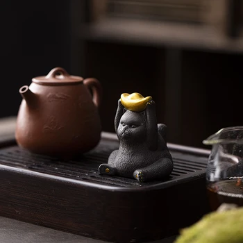 TANGPIN raudonos molio arbatos augintiniai cute kačių zisha arbatos priedai kung fu arbatos scenografija