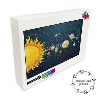 Saulės Sistemos Planetos Medinės dėlionės Dėlionės Suaugusiems Vaikams 300/500/1000 Gabalas Švietimo Žaislai 